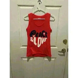 Joe Boxer Tank Shirt Red White & Blue Red Womens Size S